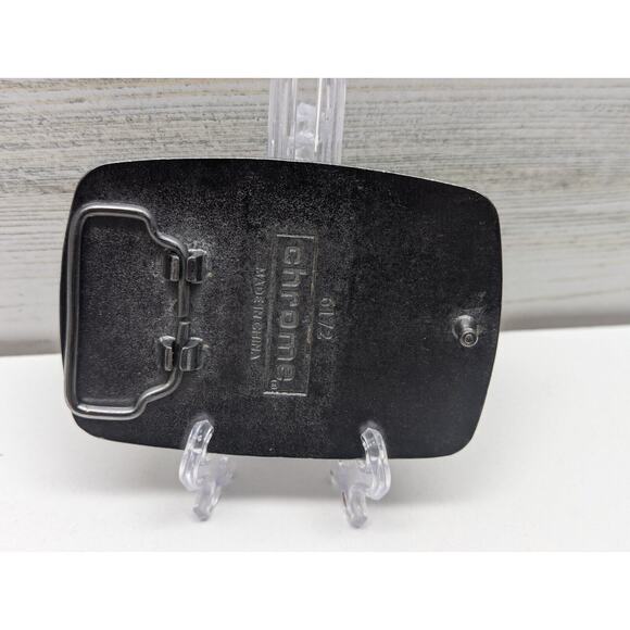 RARE Belt Buckle Eagle by Chrome Black Matte Gift approx. 3.5 x 2.5 in - Picture 4 of 6